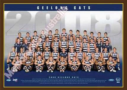 2008 Geelong Cats Team Poster  Geelong Cats  AFL  Aussie Rules