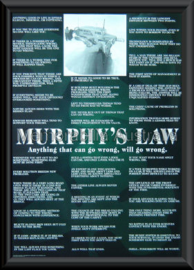 Murphys Law Poster Framed :: Miscellaneous Posters & Prints :: Posters