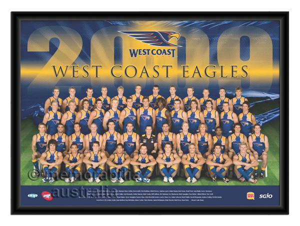 Framed West Coast Eagles 2019 Signed Jersey