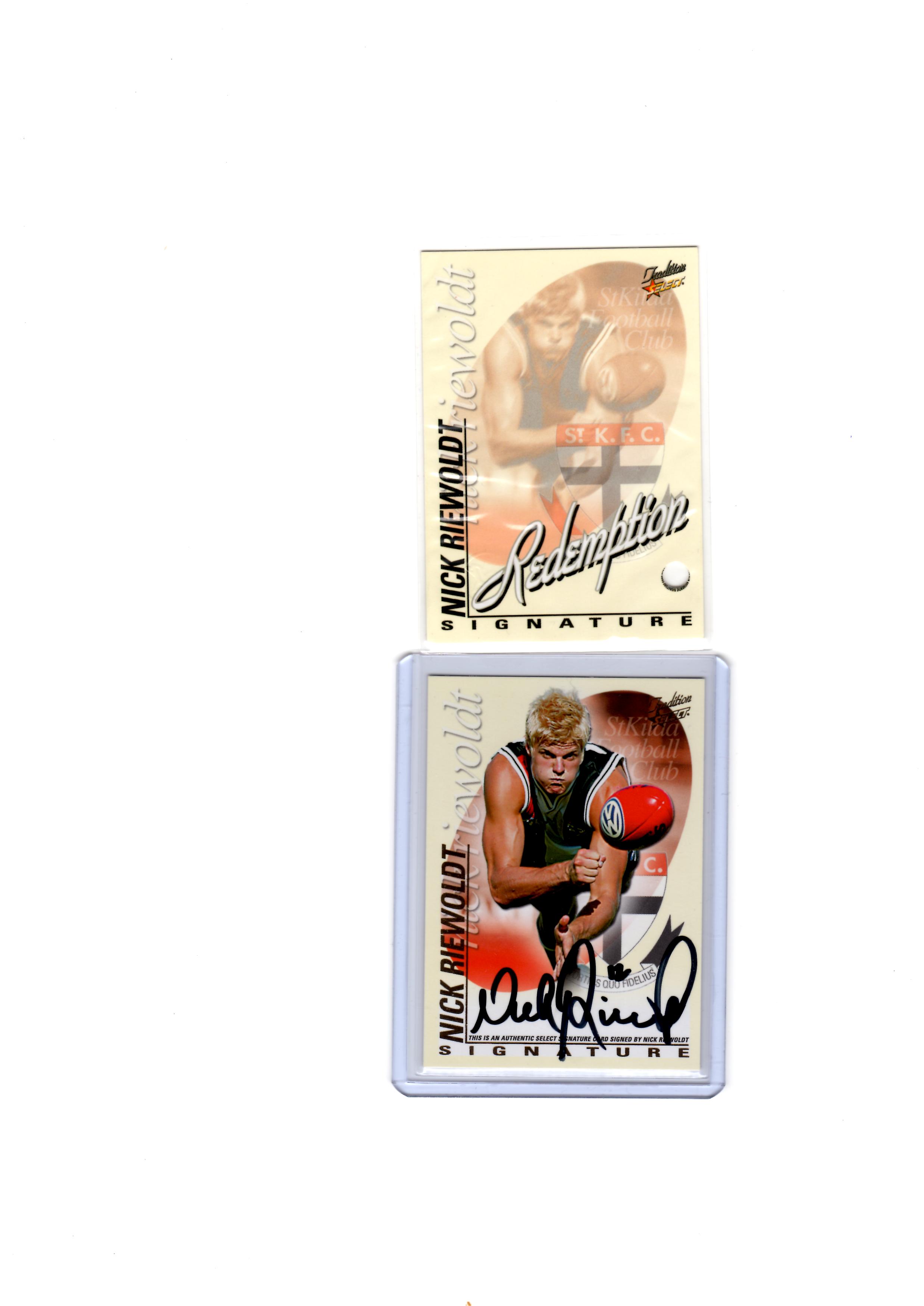 Nick Riewoldt Redemption Signature Card :: SAINT KILDA :: AFL ...