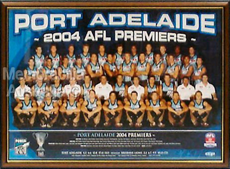 port adelaide power team poster premiership 2004 afl memorabilia au rules details