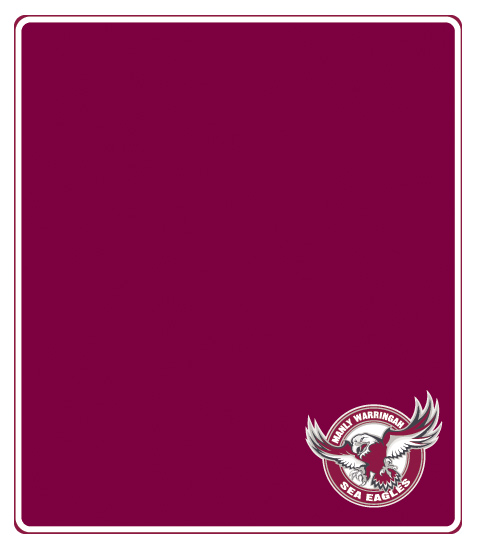 NEW LARGE Licensed NRL Manly Sea Eagles Rugby League Polar Fleece Throw Blanket 