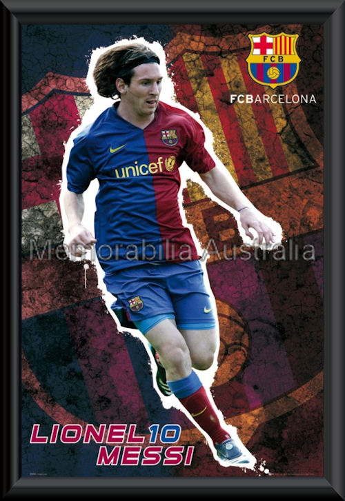 Lionel Messi Framed Poster :: Spanish Football :: Football - Soccer ::  Sports Memorabilia :: Memorabilia Australia