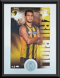 Hawks Greeting Card With Badge Cyril Rioli 33 Collectable New 