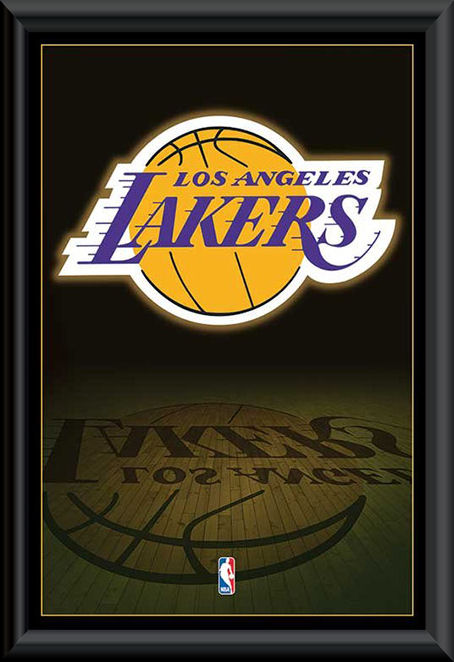NBA LA Lakers Framed Reflect Logo Poster :: NBA :: Basketball :: Sports ...