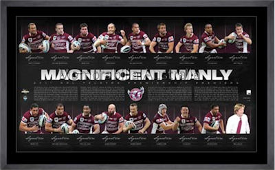2011 Manly Premiers Team Signed Lithograph