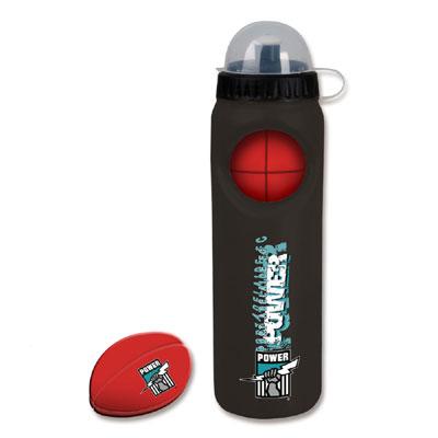 Port Adelaide Power Drink Bottle with Stress Ball