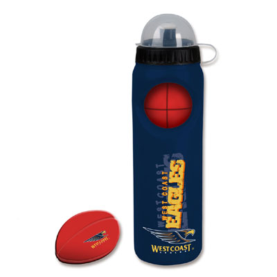 West Coast Eagles Drink Bottle with Stress Ball