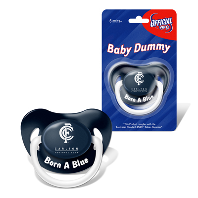 Carlton Blues Official AFL Baby Infant Dummy Baby Shower 6 Months 