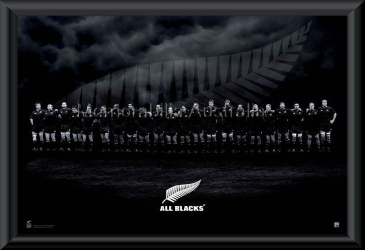All Blacks Team Line Up 2011 Framed