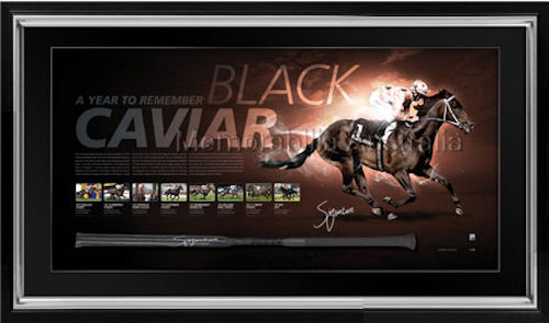 Black Caviar Lithograph and Whip