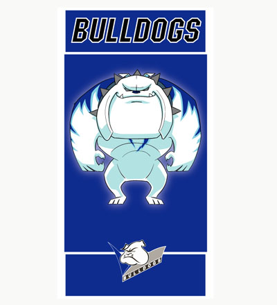Canterbury Bulldogs Mascot Beach Towel