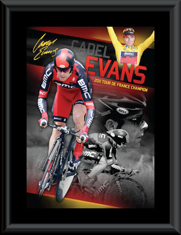 Cadel Evans 2011 Tour Triumph Framed