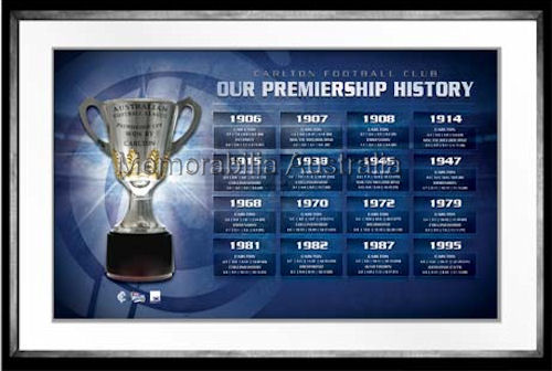 Carlton Premiership History Framed