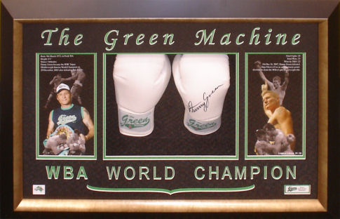 Official Danny Green Signed WBA Champion Gloves Framed