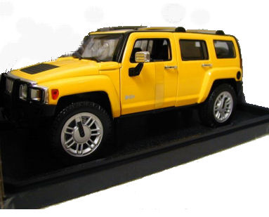 1:18 Hummer H3 SUV Yellow  (Hot Wheels)