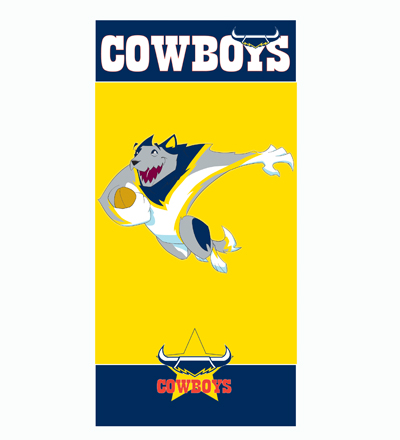 North Queensland Cowboys Mascot Beach Towel
