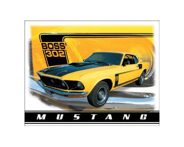 Boss 302 Mustang Tin Sign