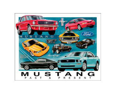 Mustang Chronology Tin Sign