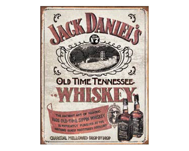 Jack Daniels Old Time Tin Sign