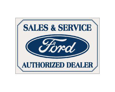 Ford Sales and Service Dealer Tin Sign