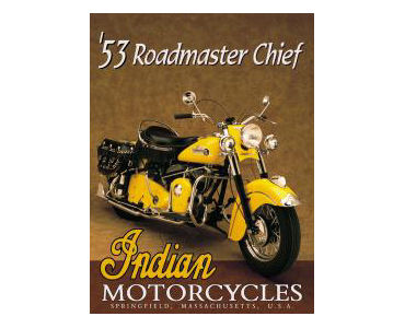 Indian Roadmaster 1953 Tin Sign