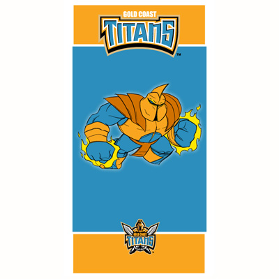 Gold Coast Titans Mascot Beach Towel