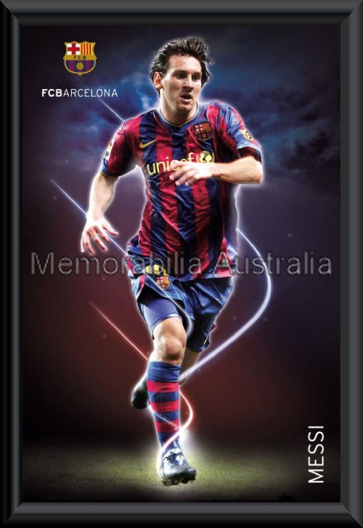 Lionel Messi 2009/10 Poster Framed