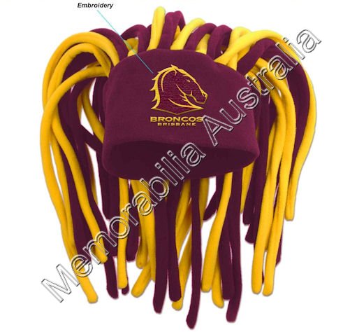Broncos NRL Dreadlock Fun Hat