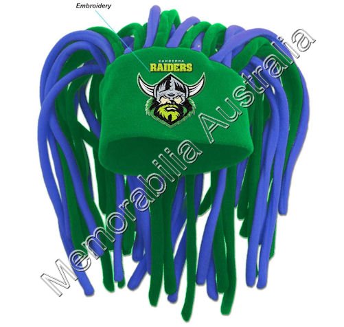 Canberra Raiders NRL Dreadlock Fun Hat