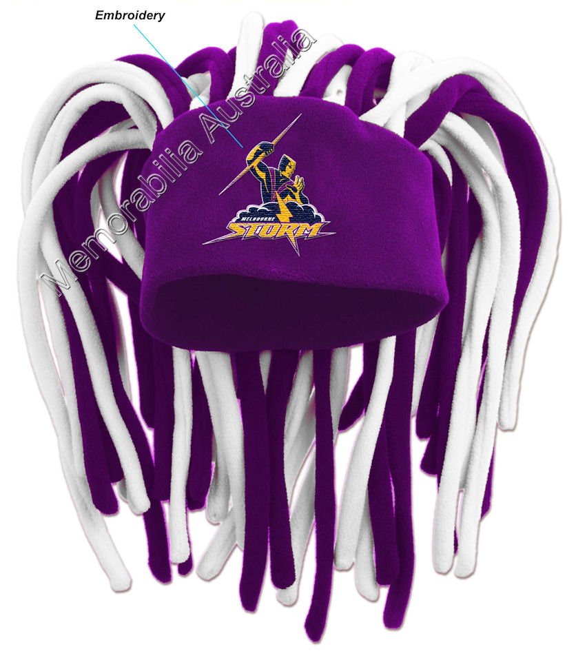 Melbourne Storm NRL Dreadlock Fun Hat