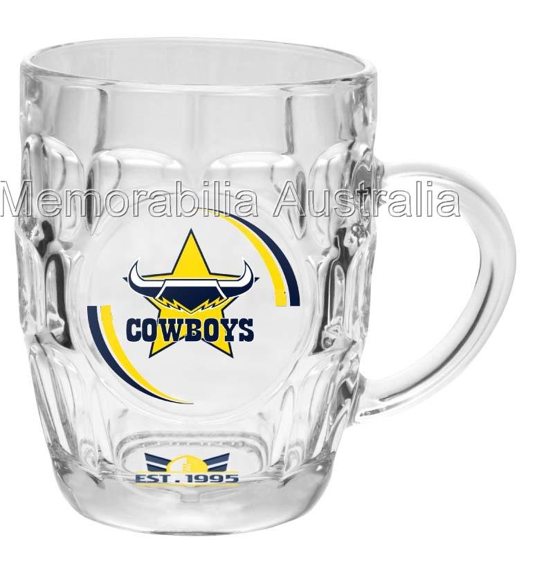North Queensland Cowboys, NRL Dimpled Stein Glass