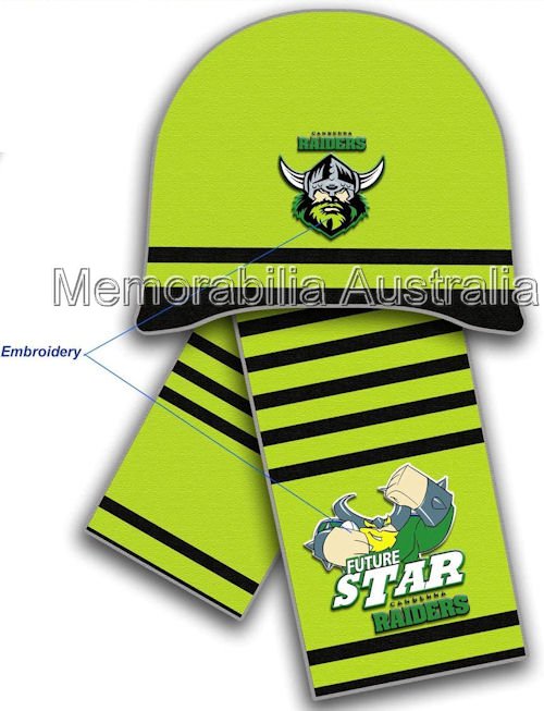 Canberra Raiders NRL Infants Beanie and Scarf Set