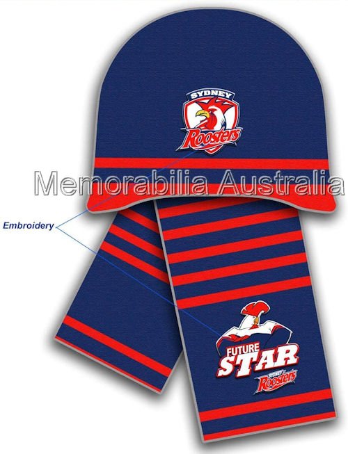 Sydney Roosters NRL Infants Beanie and Scarf Set