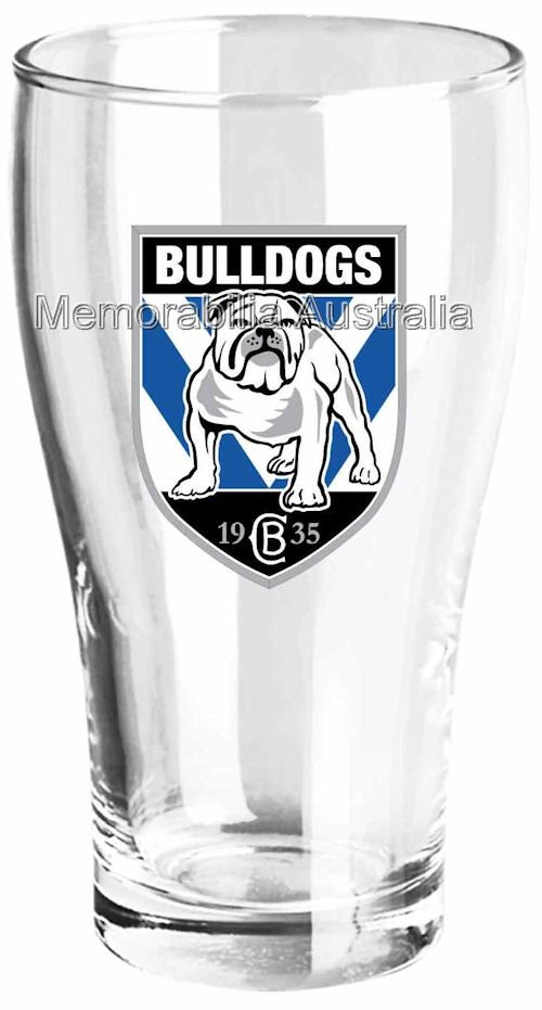 Canterbury Bulldogs Set Of 2 Schooner Glasses