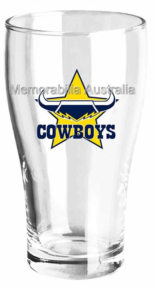 North Queensland Cowboys Set Of 2 Schooner Glasses