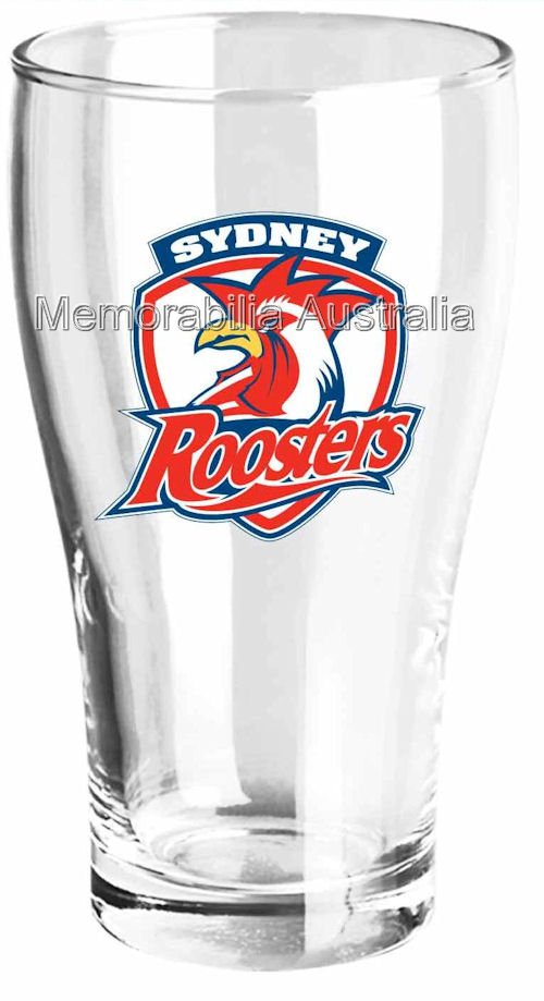 Sydney Roosters Set Of 2 Schooner Glasses