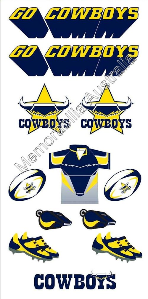 North Queensland Cowboys NRL Tattoo Sheet
