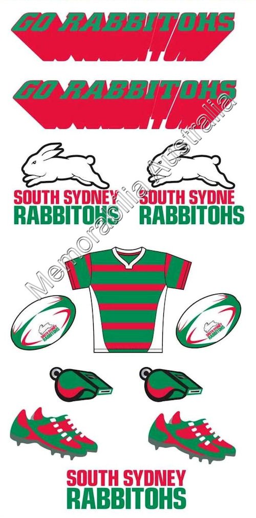 South Sydney Rabbitohs NRL Tattoo Sheet
