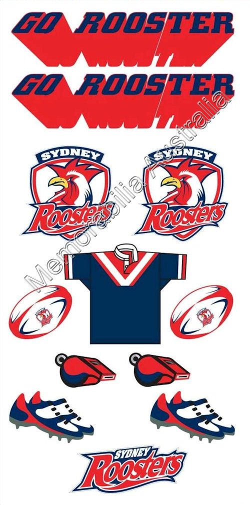 Sydney Roosters NRL Tattoo Sheet