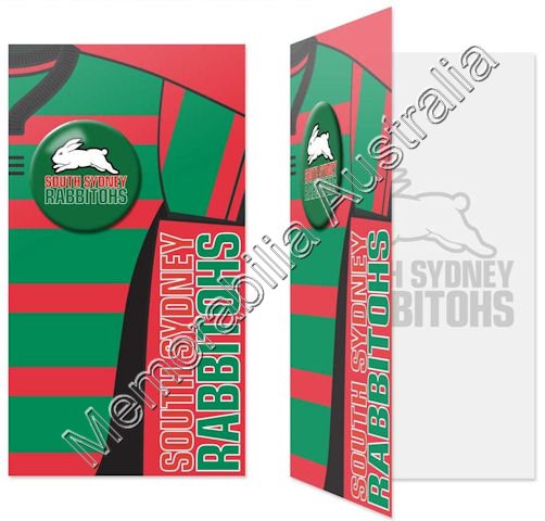South Sydney Rabbitohs NRL Badge Card