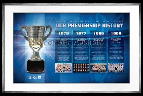 North Melbourne Premiership History Framed