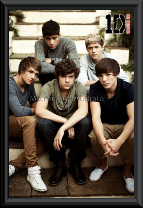 One Direction Stairs Poster Framed