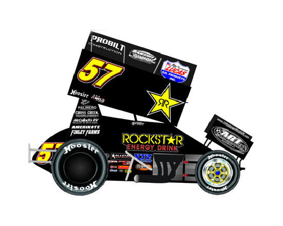 1:64 Sprint Car Shane Stewart Rock Star Energy