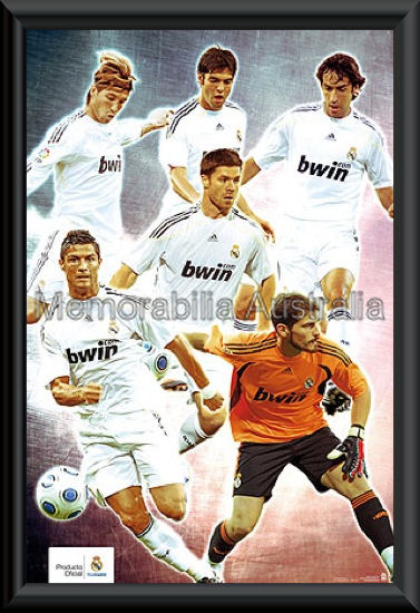 Real Madrid Stars Poster Framed