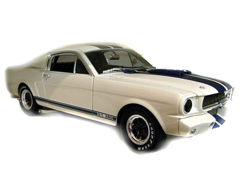 1:18  1966 Ford Shelby Mustang GT350R Racing White/Blue