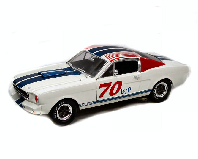 1:18 1965-1966 Ford Shelby Mustang GT350R  White/Blue/Red