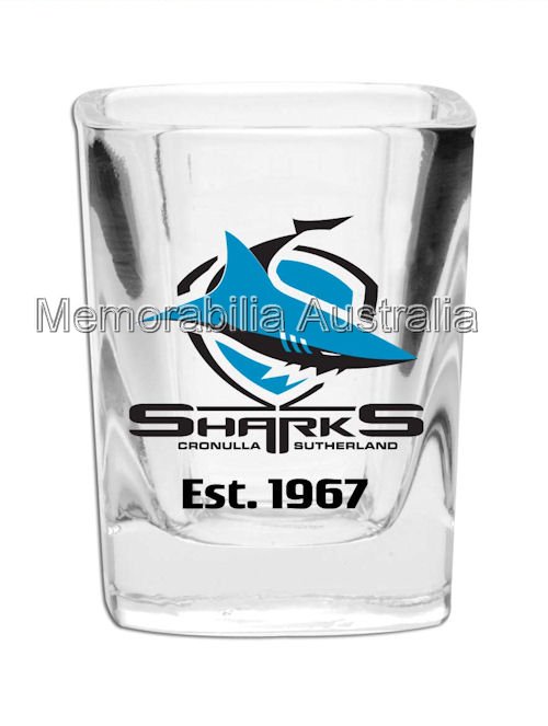 Cronulla Sharks Set Of 2 Shot Glasses