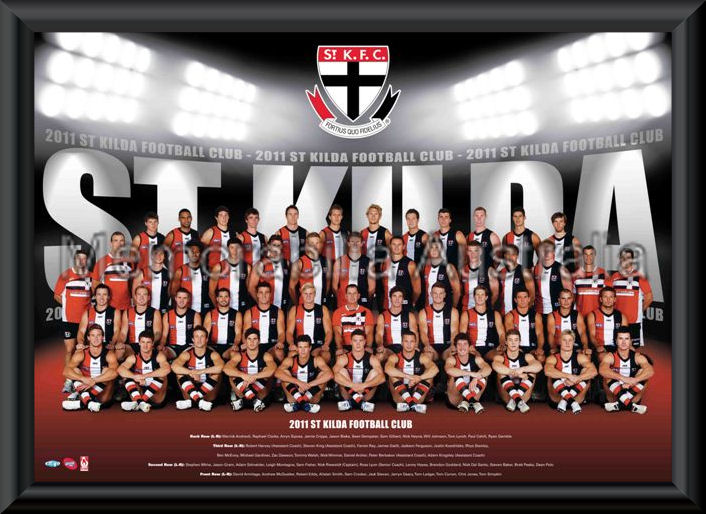 St Kilda 2011 Team Poster Framed