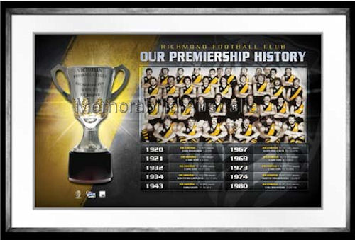 Tigers AFL Premiership History Framed